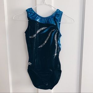 GK blue bedazzled leo